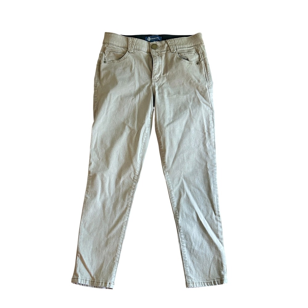 Democracy Ab solution Khaki Tan Slim Leg Pants Womens Size 8 Strech Band